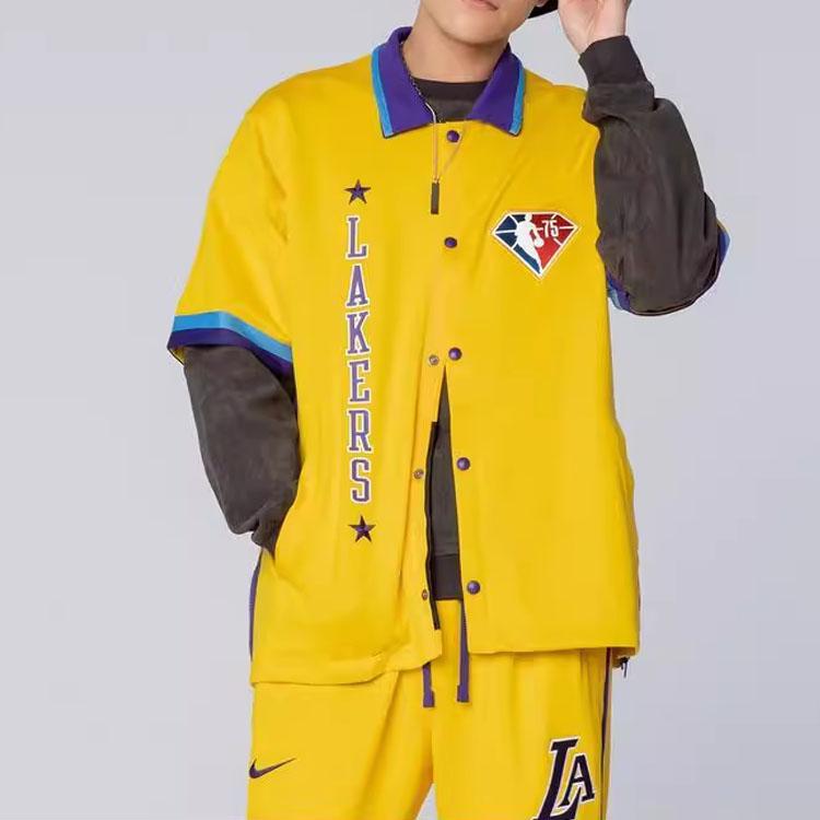 Nike NBA Los Angeles Lakers Showtime Mixtape Edition T-shirt Yellow Men Streetwear DB2455-728
