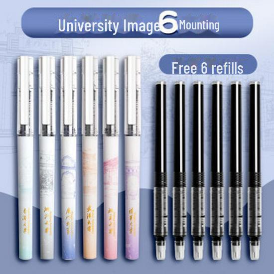 Metaverse Quick-Dry 0.5mm Student Ballpoint Pen - Full Needle Tube Signature Pen