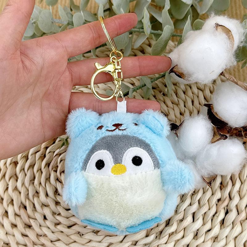 

Милый плюшевый брелок в виде пингвина, туристическая шляпа, брелок в виде пингвина для девочек, подарки, креативный брелок в виде школьной сумки