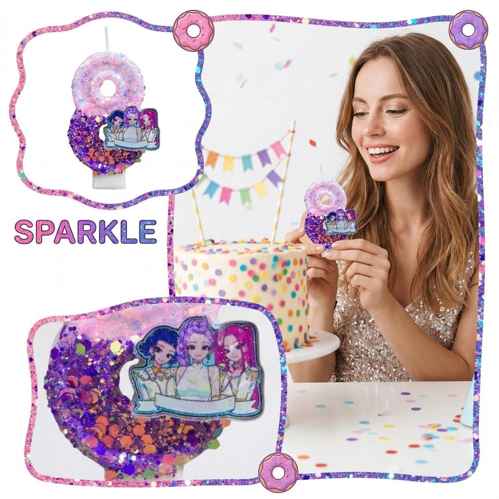 Fashion Cartoon Creative Birthday Candles Party Digital Candles