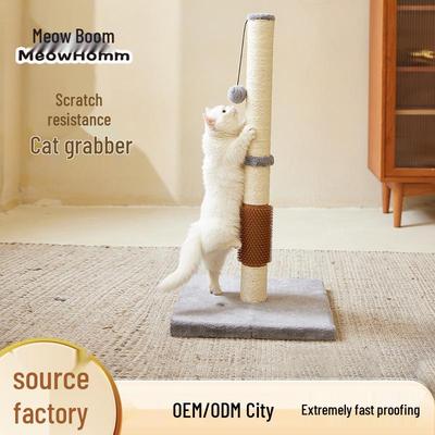 Großer vertikaler Sisal-Kratzbaum für Katzen mit ausfransungsfreier Kratzsäule - Verschleißfest, Selbstunterhaltung, Dekompressionsspielzeug zum Klettern und Kratzen für Katzen.