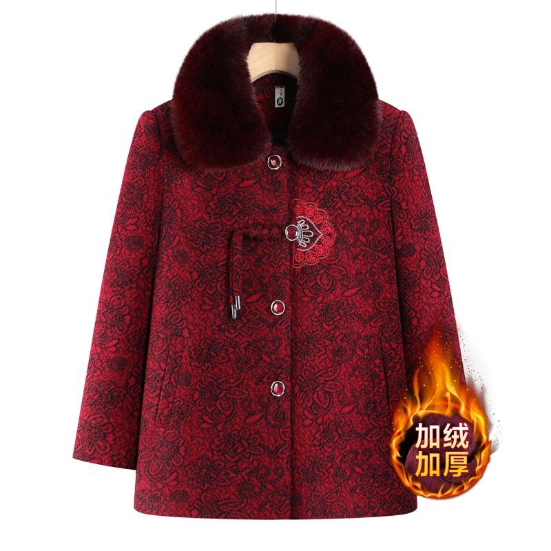 Winter coat women's velvet mink velvet coat old lady winter top