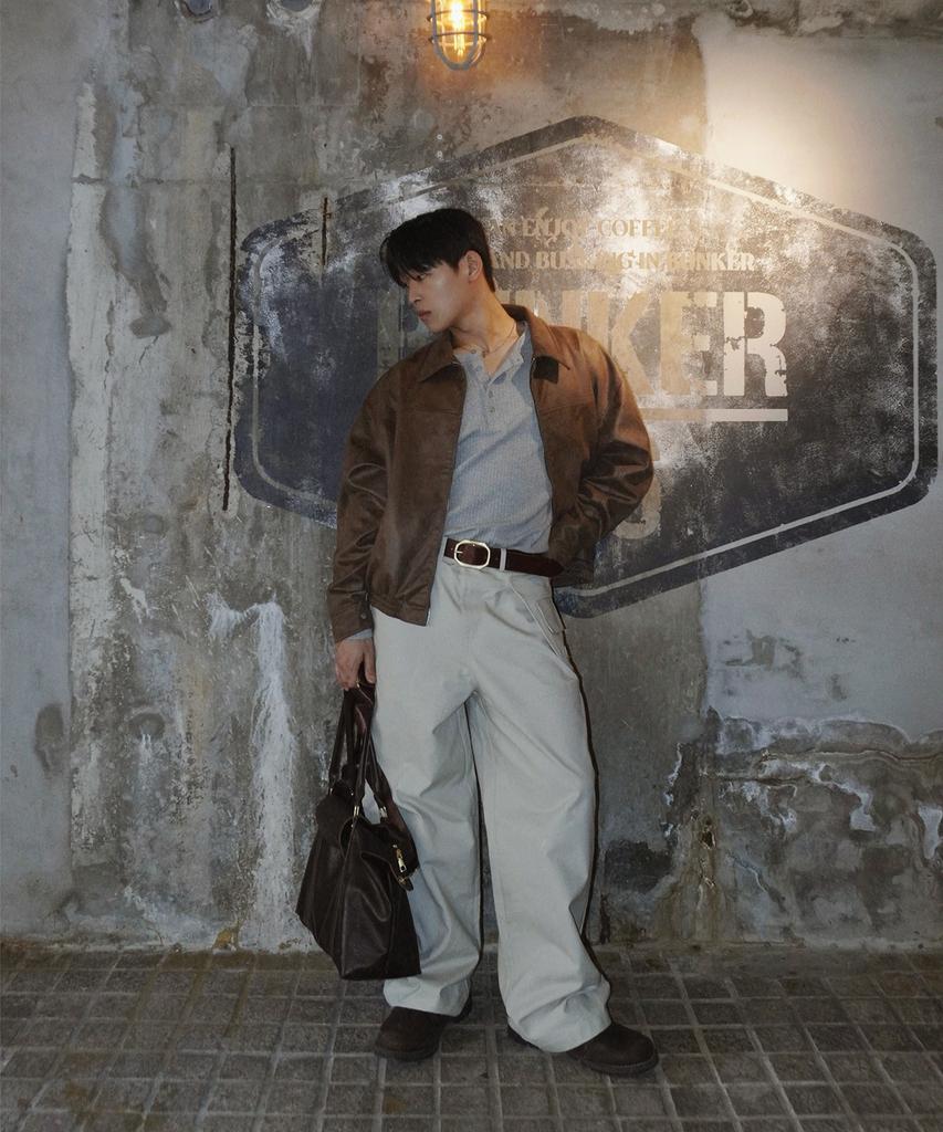 PLACESTUDIOMAN Multi-Side Pocket Wrap Design Cut Wide Cotton Pants_3 Colors