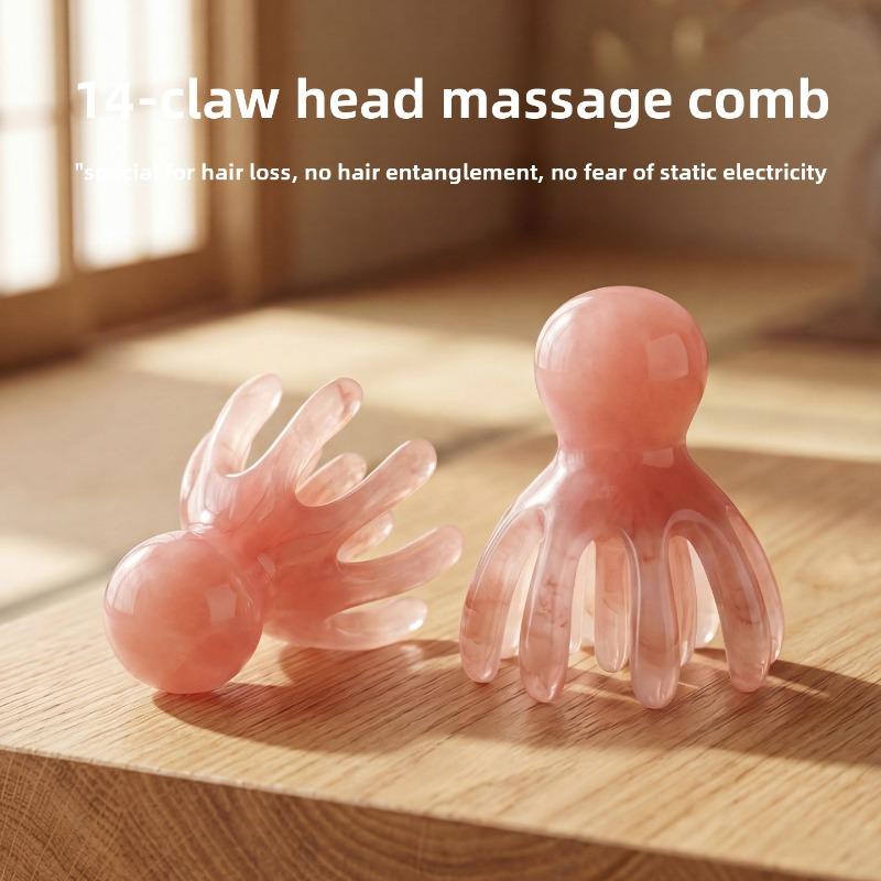 Octopus Massage Comb - Head Massage Comb, Meridian Comb, Wide-tooth Comb, Octopus Comb, Hair Washing Brush, Portable Massage Head Comb