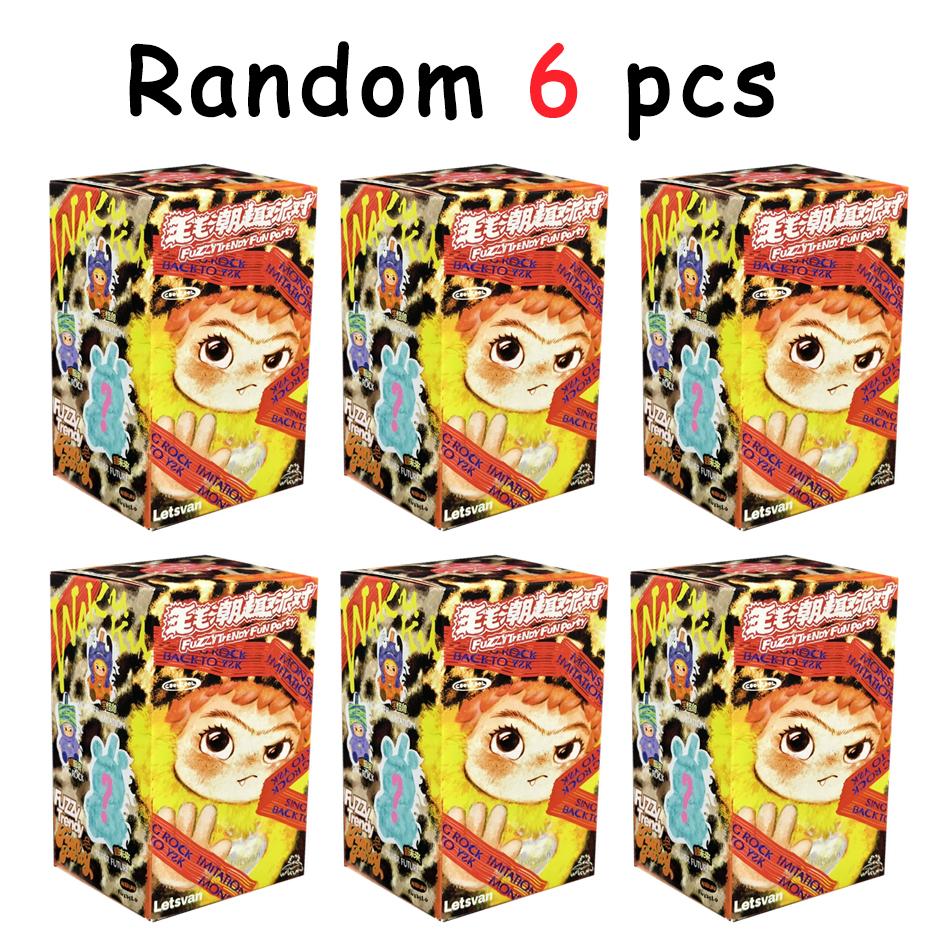 Wakuku Fuzzy In Fashion Fun Party with Box Cute Wakuku Figure Action Box Mystery Cute Doll Bag Pendant Doll Surprise Gift Toy