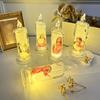 1/6Pcs LED Flameless Prayer Candles Flickering Fake Candle Jesus Devotional Prayer Candle Light Religious Tea Lights Decoration