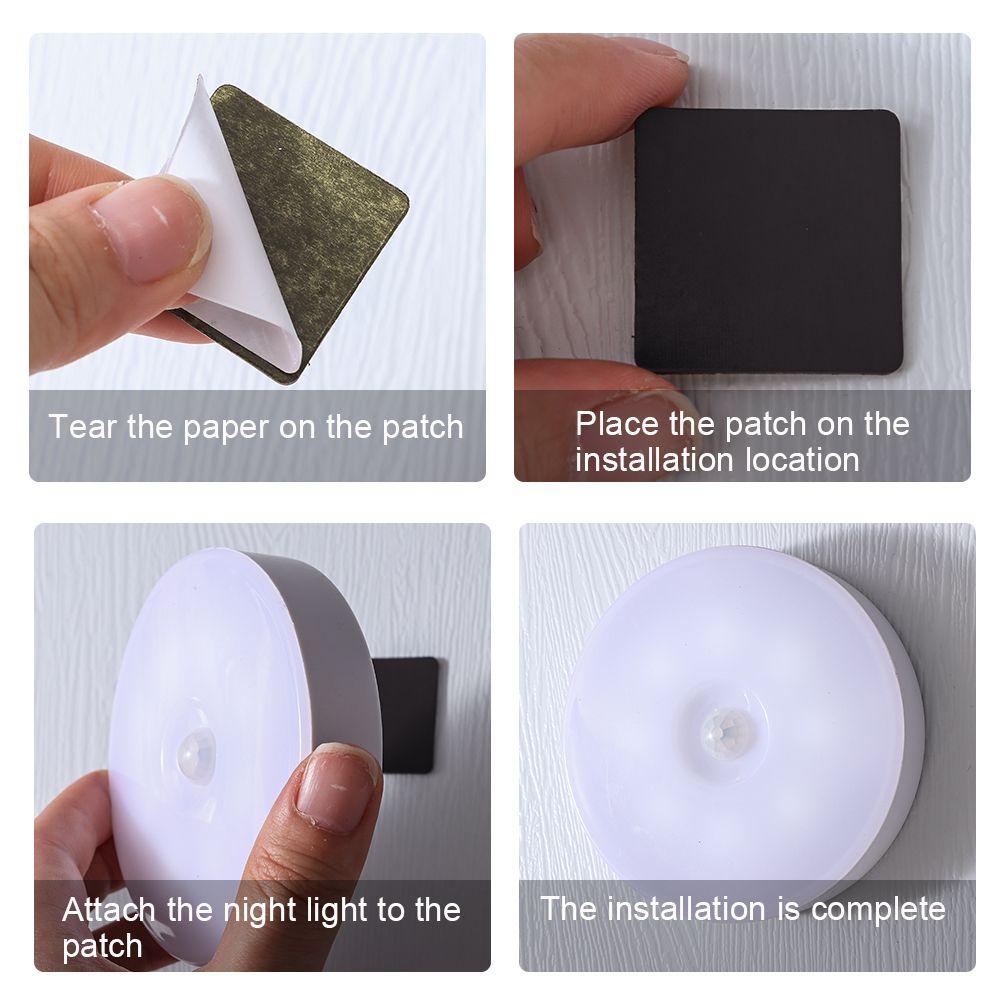 Wall-Mounted LED Wireless Night Light USB Rechargeable Human Body Induction Lights Motion Sensor Lamp