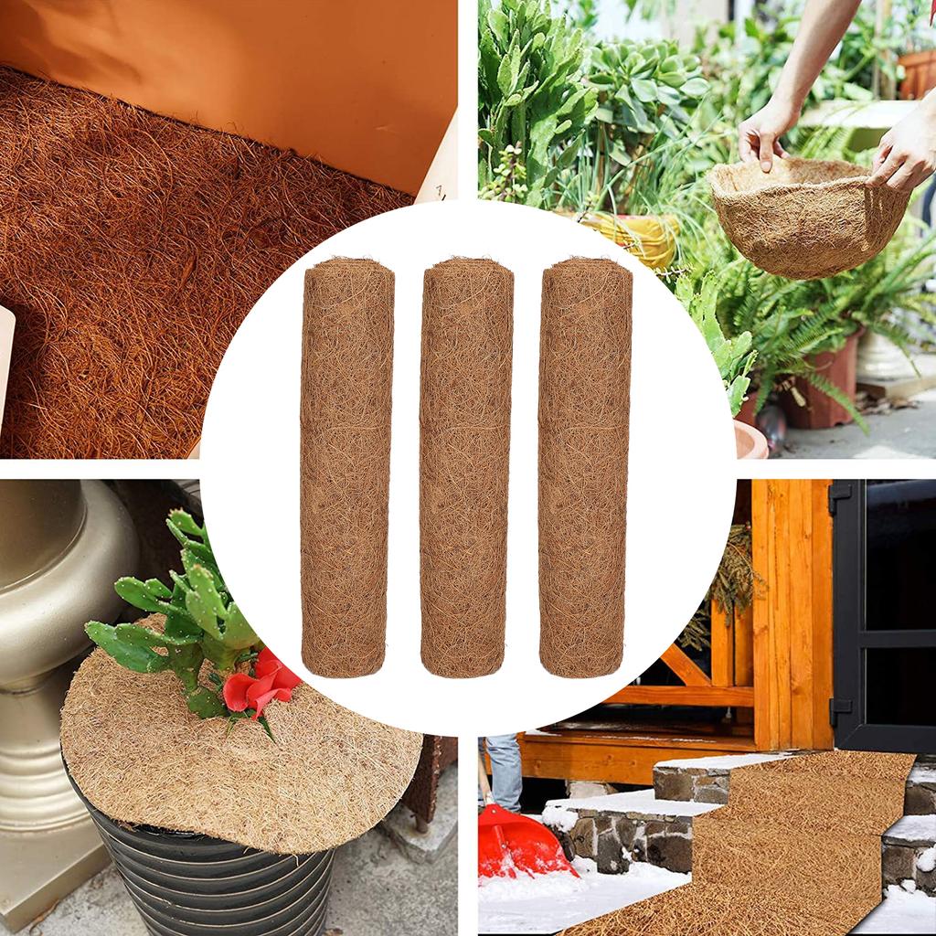 Coconut Mat Sturdy and Thick Coconut Liner Sheet for Garden Decoration Insulation Flowerpot Basket Liner Pet Bed Pad