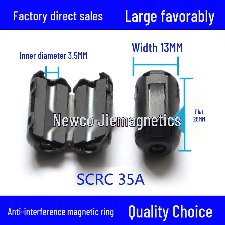 Anti-Interference Magnetic Ring Ferrite Core Snap-On EMC Nickel-Zinc Shield Filter
