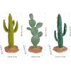 ARTIBETTER 3pcs Artificial Cactus Green Simulated Cactus Artificial Sand Decor Faux Succulent Decor Fake Cacti Plants Table Ornament Centerpieces for