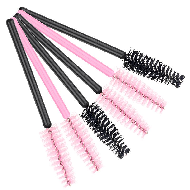 Disposable Short-Handle Eyelash & Brow Brushes - Pack of 50, Portable Mini Makeup Tool
