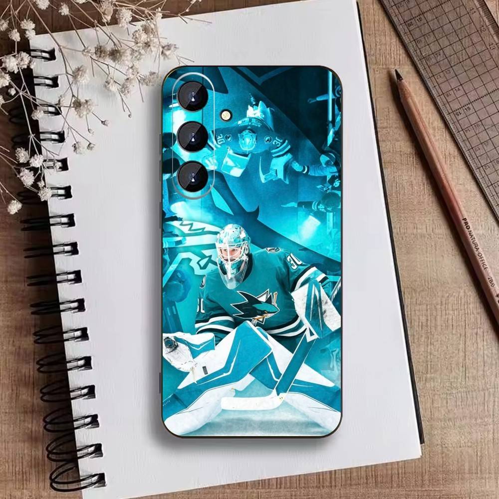 San Jose Sharks Macklin Celebrini Pouzdro na telefon Pro Samsung Galaxy A73,A21s,A22,A31,A52,A53,A71,A41Měkké černé pouzdro