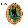 Halloween Refrigerator Magnets 1/6Pcs Oval Frame Fridge Magnet, Wooden Vintage Magnetic Decorations Kitchen Decoration Accessories, Party Favors