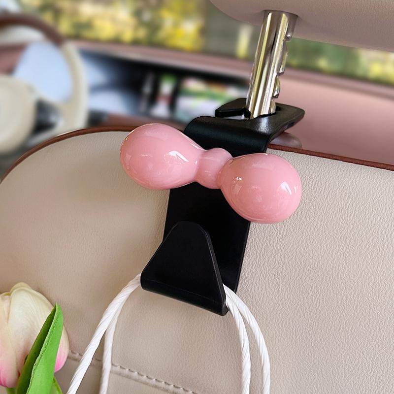 

Крючок для спинки сиденья автомобиля Крючок для хранения бантиком Многофункциональный крючок для хранения всякой всячины Аксессуары для интерьера чёрный