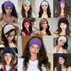 Wide Punk Rivet Hair Bands Soft Elastic Sports Headband Punk Studded Headband  Hair Accessories