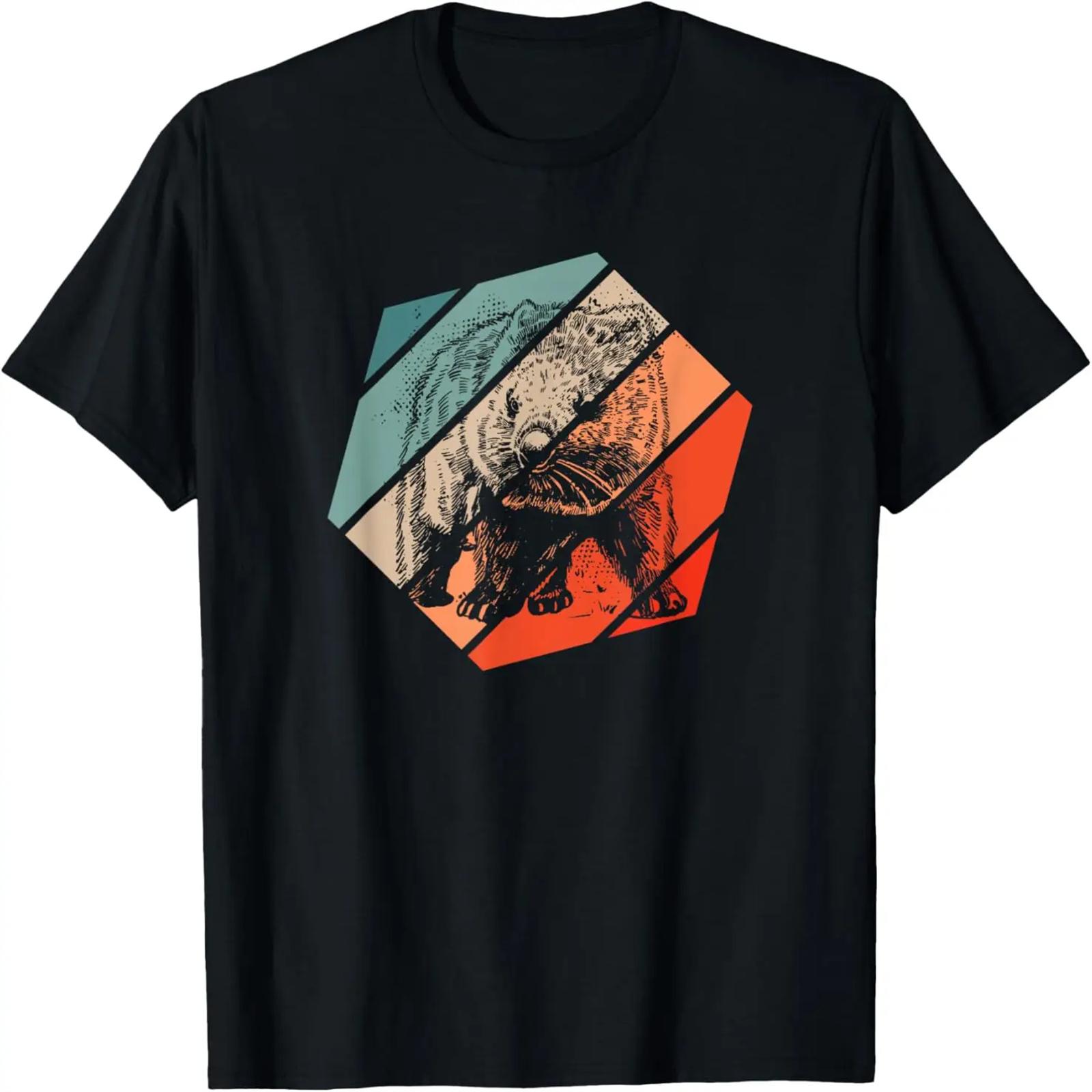 Wombat Retro Style Vintage T-Shirt XXXXXL разноцветный