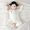 Tagless Double-Layer Cotton Newborn Bodysuit - Breathable, Thin Pajamas for Spring & Autumn