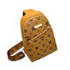 Versatile Simple Fashion Shoulder Bags Women Girl Print Design Bag Trendy Leisure Chest Bag Large Capacity Crossbody Bag  Yellow Brown
