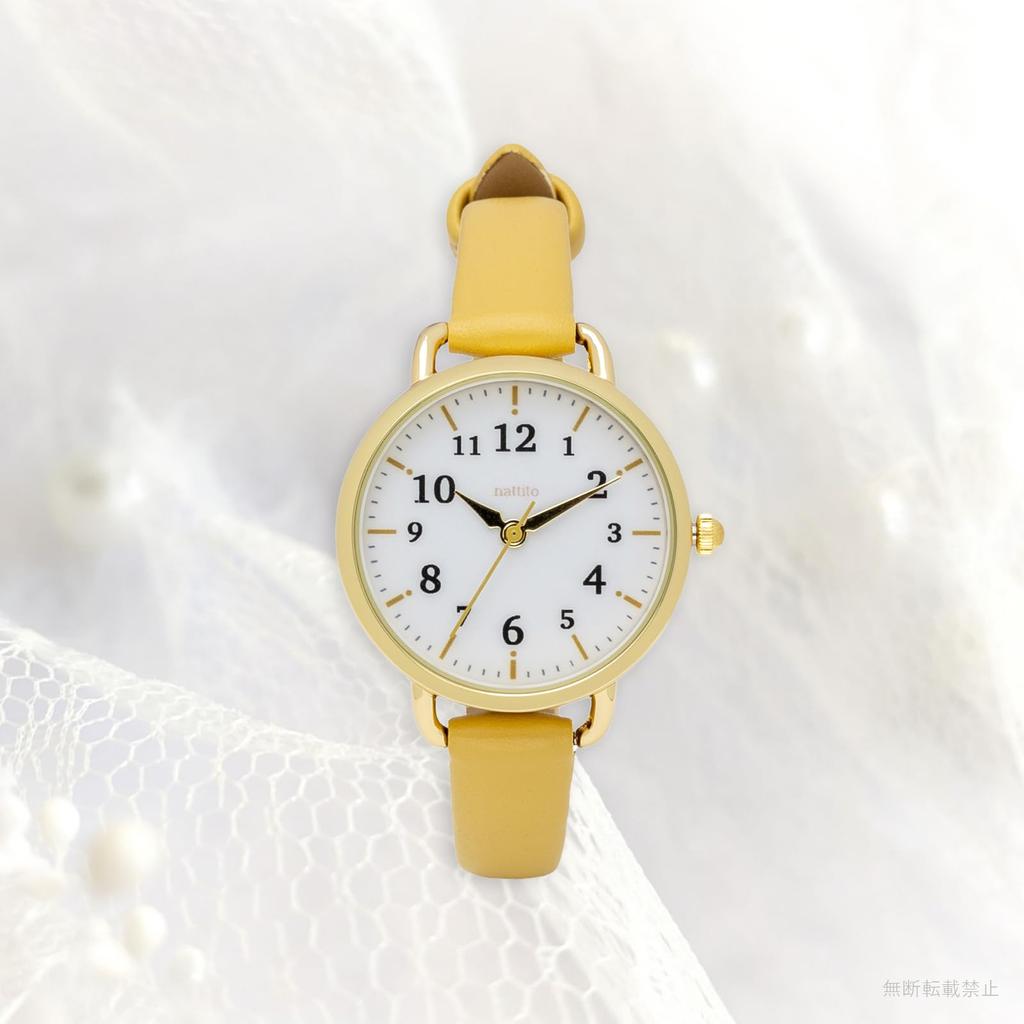 Fieldwork Women's Analog Watch with Leather Strap, Nickel-Free, Long-Lasting, Yellow, NF Fool, YM086-5