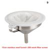 100/120/200/300/400/450 Mesh Nylon Filter Stainless Steel Funnel For Fruit Milk Traditional Chinese Medicine Oil White Wine