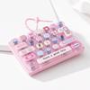 Schattig Ontwerp Mini Toetsenbord Hanger Transparante Tweekleurige Toetsenbord Sleutelhanger Kinder Tas Hanger