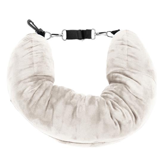 

Набивная подушка для шеи для путешествий, набивная дорожная подушка для шеи, чехол для подушки для шеи, самонаполняемая трубчатая подушка, чехол для подушки для путешествий бежевый