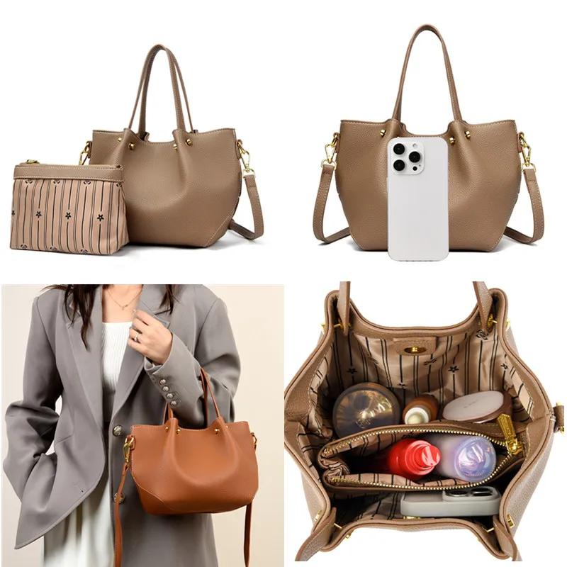 Ladies Crossbody Luxury Leather Bag Brand Trend Feminine Shoulder Bags High Quality Vintage Large Capacity Bag