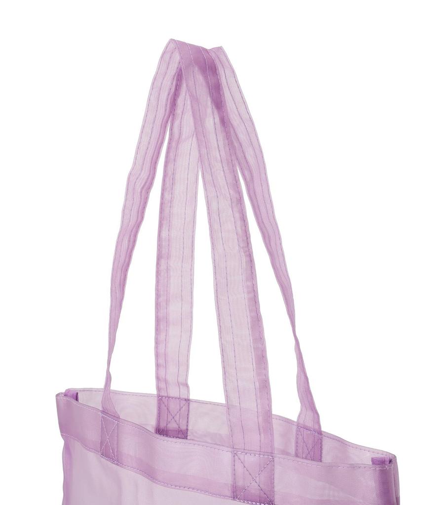 Embroidered sheer tote size F bag, gold,