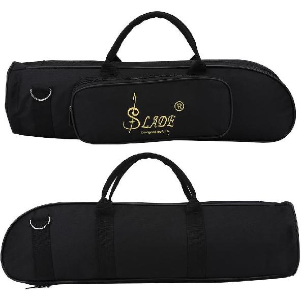 Trumpet Bag, Oxford Cloth Trumpet Gig Bag Thicken Waterproof Carrying Case with Shoulder Belt (Black) Bags, Straps