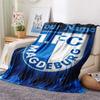 1PC Custom Name 1. FC Magdeburg Flame Patterned Flannel Blanket Suitable For All Seasons for Home Decor Warmth and Comfort Gifts Holiday Present -HE2