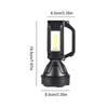 Super Bright Handheld Flashlight Solar Powered Rechargeable Flashlight Waterproof Searchlight for