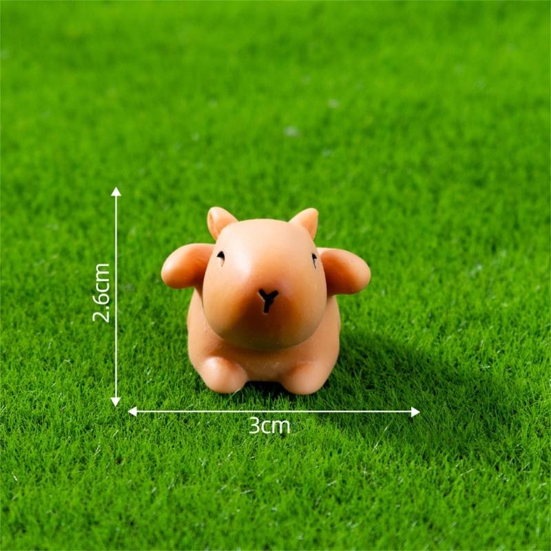 Capybara Fish Tanks  Statue  Car Mirror Bag Charm  Craft Table Top Display Decoration Hanging  Figure