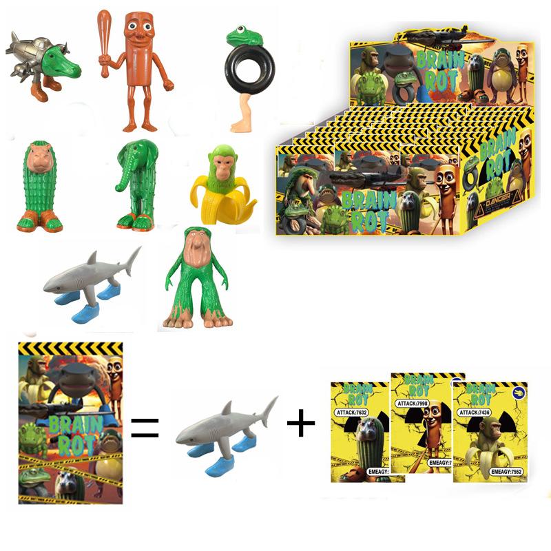 24pz Tralalelo Tralala Giocattoli Figura TungTungTung Sahur Action Figures Tralalelo Tralala Modello Squalo Lirililarila Pvc Giocattoli Regalo
