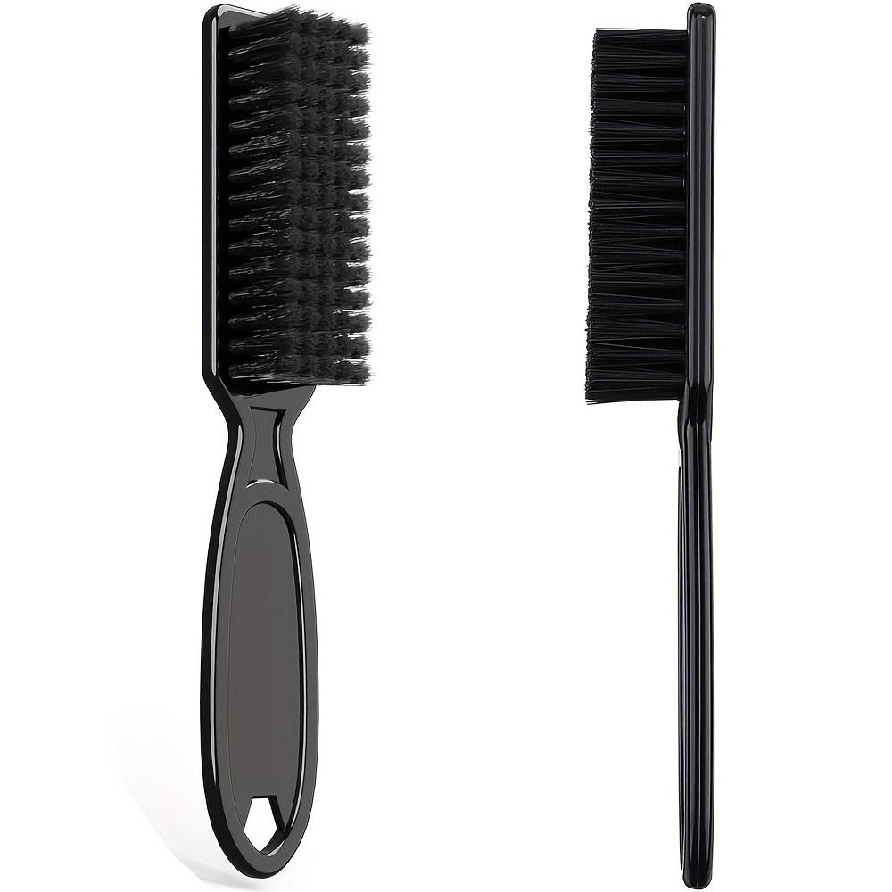 2pcs Barber Brush - Clipper Cleaner Brush for Men Women - Small Barbers Brush for Fades Clippers Hair (Black)