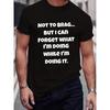 Europäische Größen [Herren Slogan T-Shirt] Herren T-Shirt mit Slogan-Print - Rundhals Freizeit-T-Shirt - Frühjahrs- und Sommerkleidung