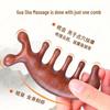 Haishi Hainuo Golden Sandalwood Wide Tooth Meridian Massage Comb with Acupoint Gua Sha