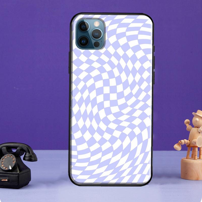 Szalony Wzór Szachownicy Etui na Telefon Dla iPhone 11 14 13 Pro Max XS XR X SE 2020 5S 6S 7 8 Plus 12 mini Tylna Pokrywa