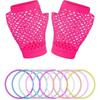 Hippie Fantasie 80er 90er Kostümzubehör für Damen Disco Party Cosplay Karneval Halloween Vintage Rock Kleidung Hip-Hop
