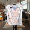 1 buc. Pătură din flanelă cu imprimeu de desene animate, Calitate înaltă, Confortabilă pentru toate anotimpurile, Decor pentru casă, Căldură și confort, Perfectă ca cadou de Crăciun, Aniversare