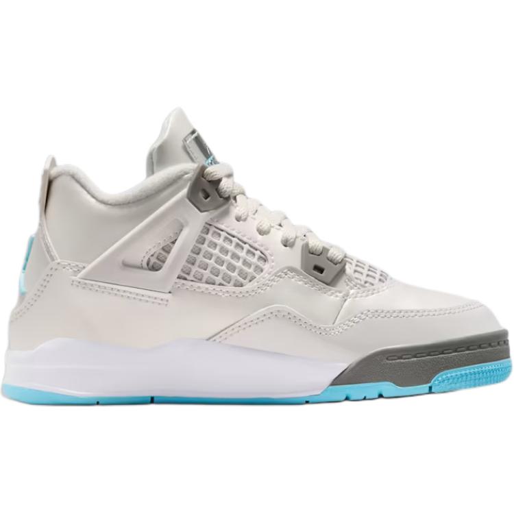 Air Jordan 4 Retro PS Photon Dust Blue Chill Kids Sneakers Grey Flat-Pewter White HV4682-014
