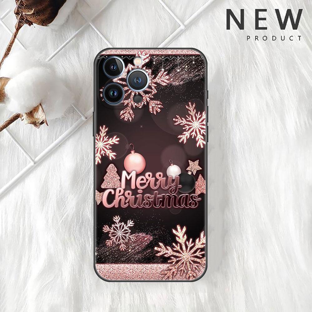 Husă de Crăciun Pentru Apple iPhone 14 11 13 12 Pro 7 Plus XR X XS Max 6 6S 14Pro Max Husă Telefon din Silicon Negru