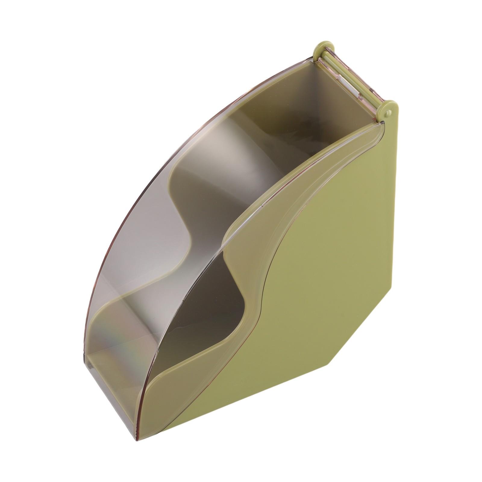 Держатель фильтровальной бумаги 1 шт. с акриловой крышкой-диспенсером зелёный