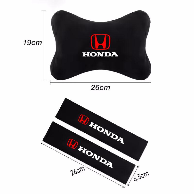 Car Seat Head Neck Rest for Honda Civic Accord City Fit Mugen CR-V Pilot HRV Envix Odyssey Cushion Headrest Pillow Seat Belt Pad