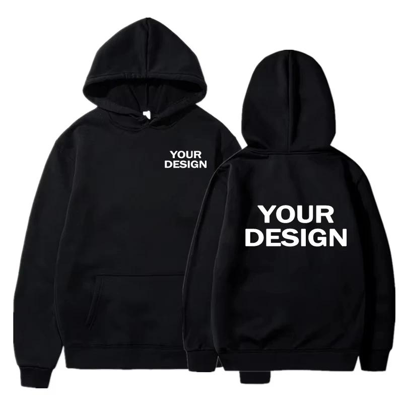 2025 Custom Prints Men's Women's Hoodies Loose Casual Wear Solid Color Hoodies Long Sleeve Hooded Personality Streetwear Sweatsh
