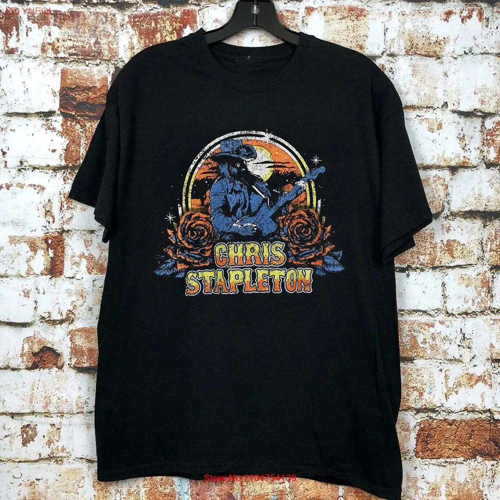 Country Music Chris Stapleton Black Cotton T Shirt All Size S 5XL vintage Washed streetwear Stretched Comfortable fashion