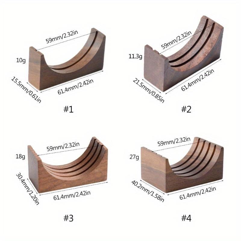 Espresso Coffee Puck Screen Stand, Reusable Wooden Walnut Stand for 51/53/58mm Espresso Portafilter Puck Screen