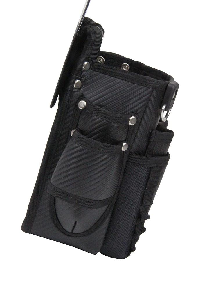 SK11 Black Waist Bag 2 Tier Side Pockets SKC2-5BK