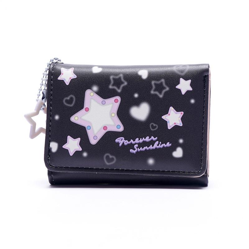 Современный женский кошелек короткий однотонный многокарточный трехскладной на кнопке ПУ ручная сумка оптом кошельки розовый желтый синий чёрный