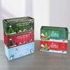 Durable Tin Christmas Box Vintage Style Rust Proof Tin Container Mini Size Industrial Style Desktop Organizer Home Organization