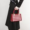 Christmas Series 2024 Spring and Summer New Red Small Square Bag Women's Woolen Bridal Bag Handheld Wedding Bag Gift